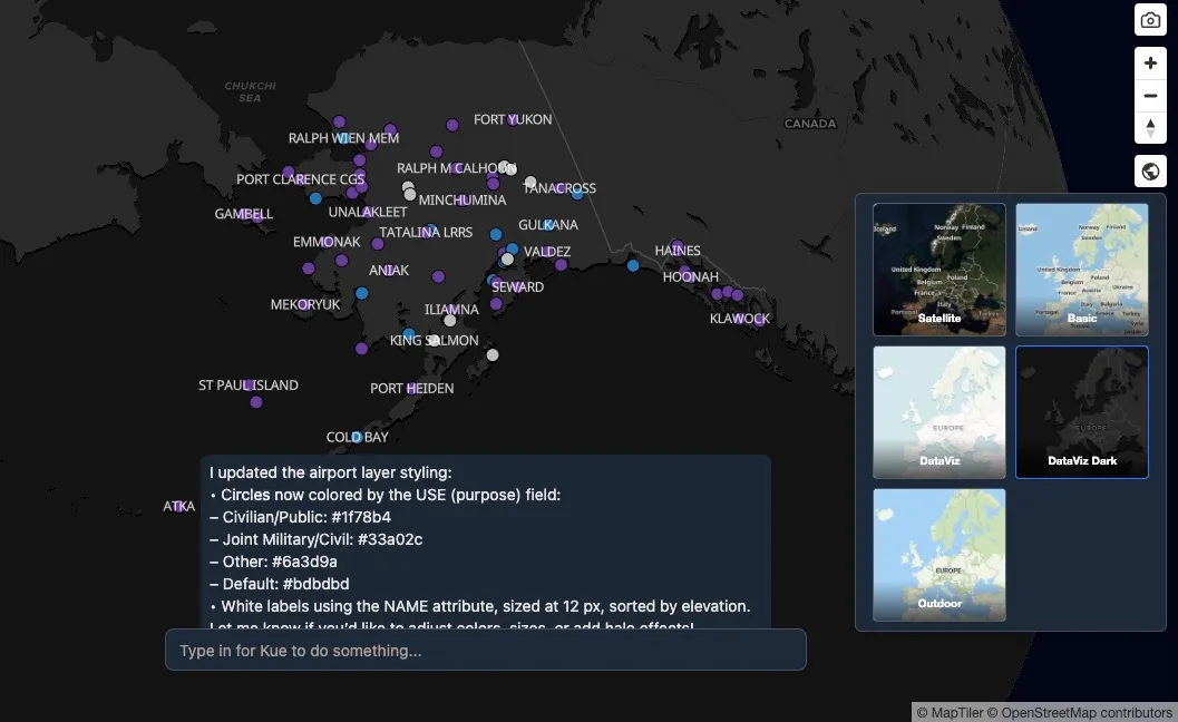 dark basemap in Mundi dataviz