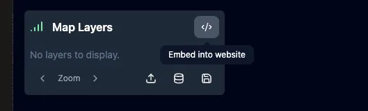 Embed into website button