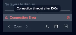 PostGIS connection error message in Mundi