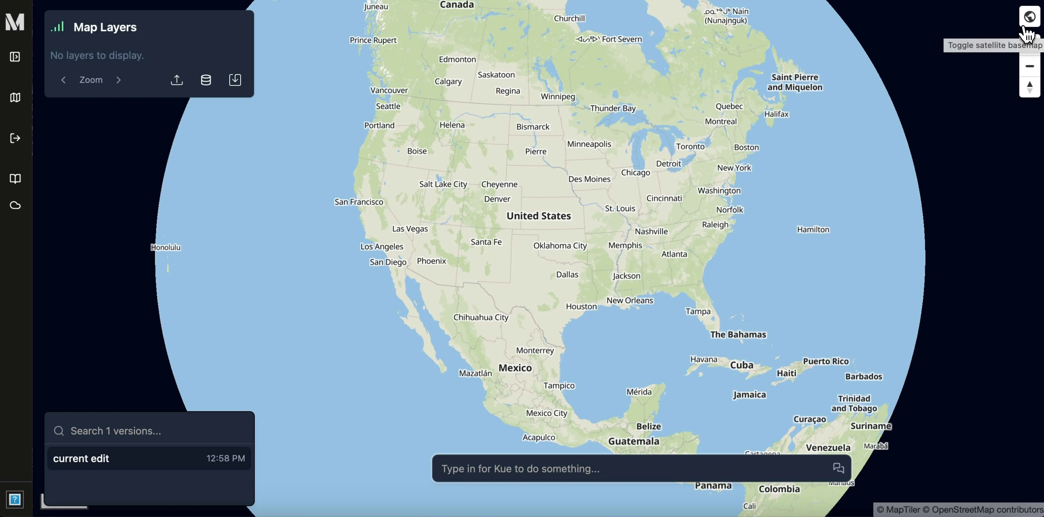 traditional vector basemap via MapTiler