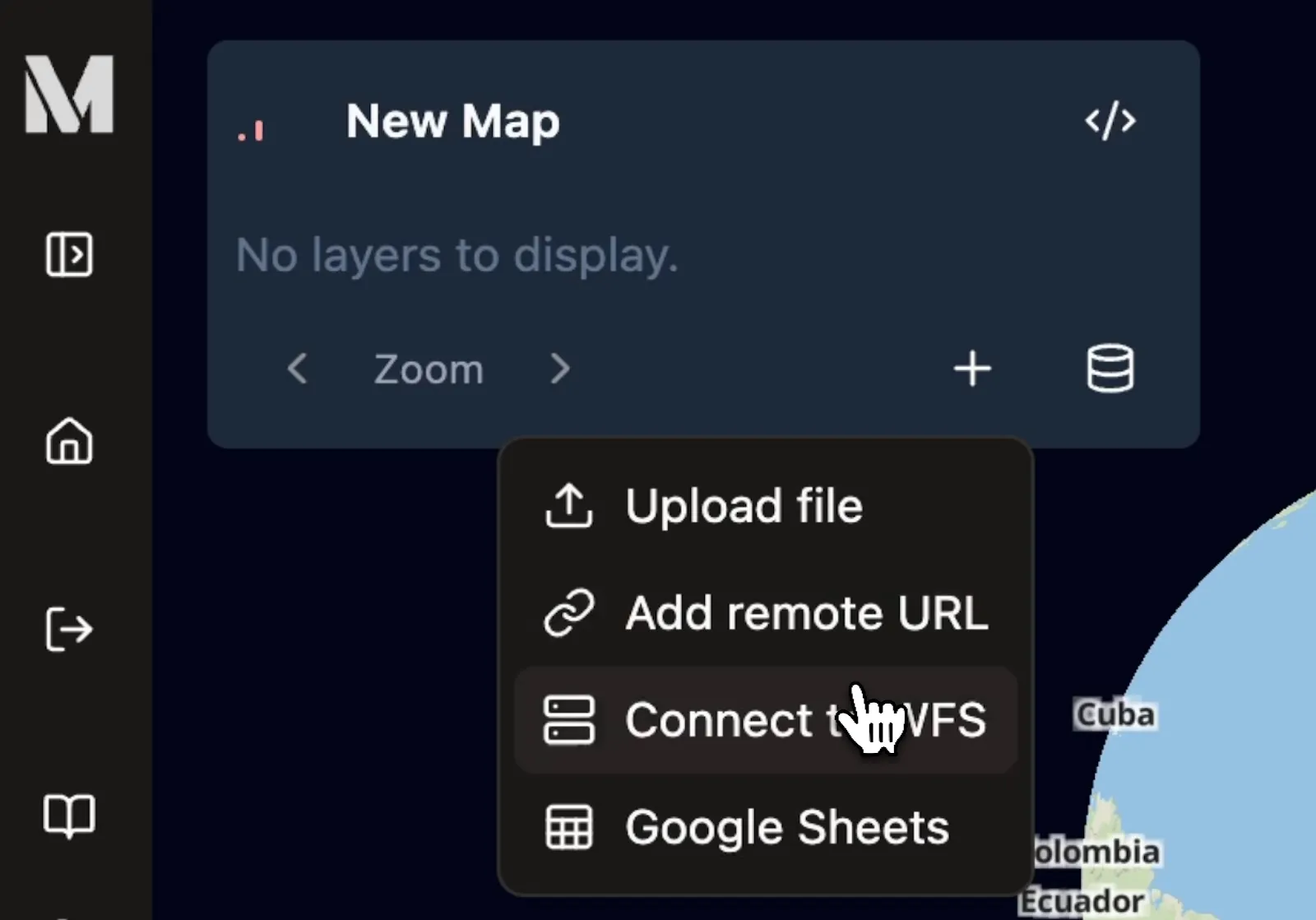 connect to wfs dialog